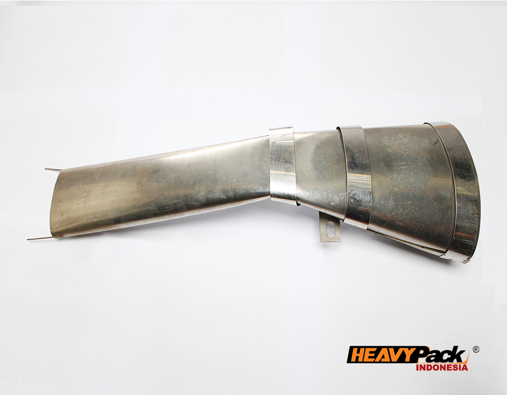 Funnel Corong Ukuran 26 Cm BSS Untuk mesin FZS 500BSS yang berfungsi untuk membentuk plastik dalam pengemasan produk